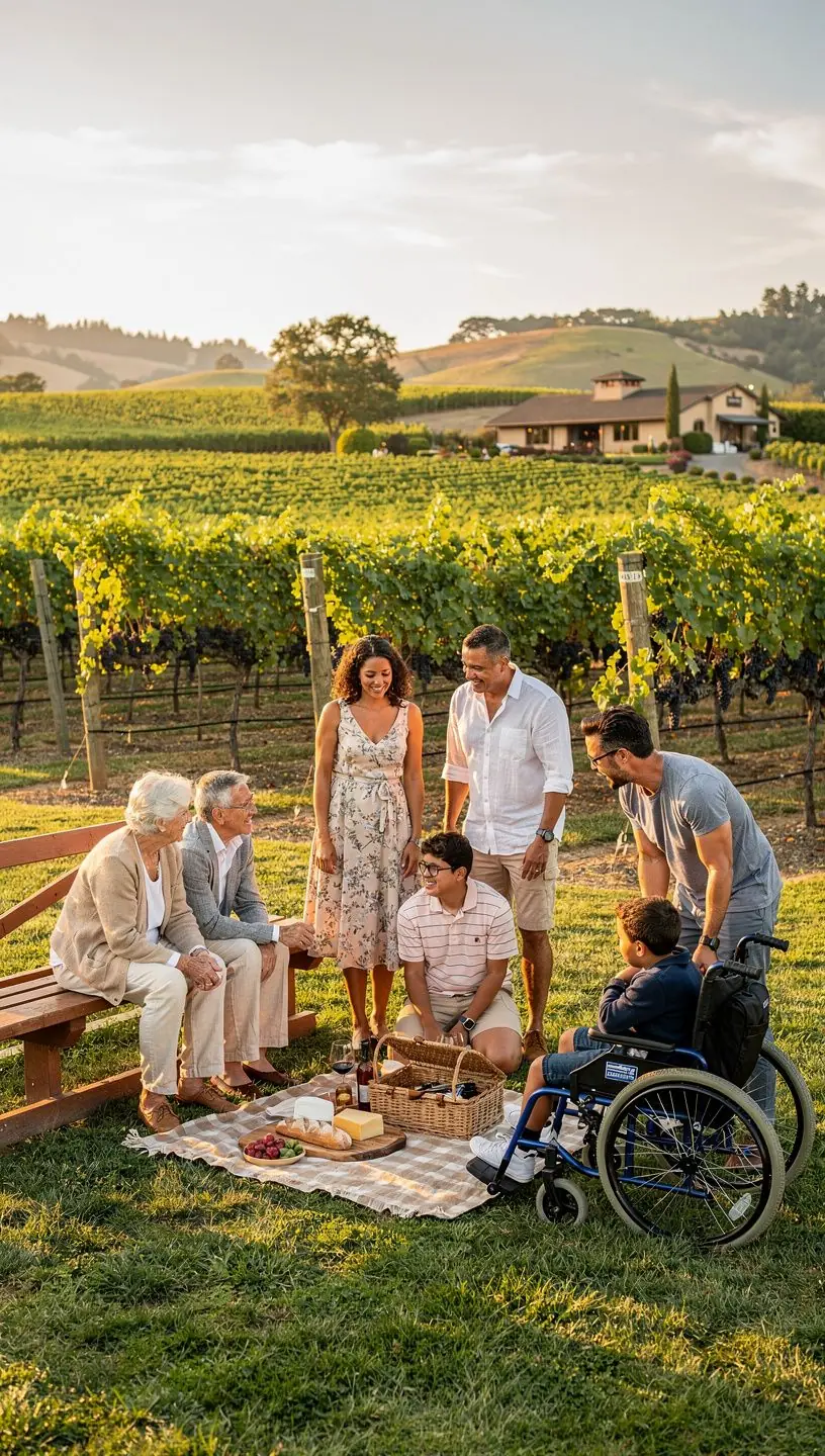 Dzieci bawiące się w parku z wyposażeniem dostosowanym dla wszystkich.