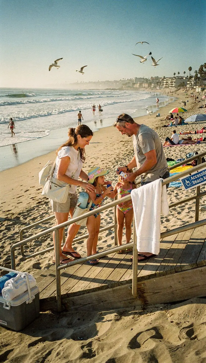 Widok na dostępne miejsca parkingowe dla osób z ograniczoną mobilnością.