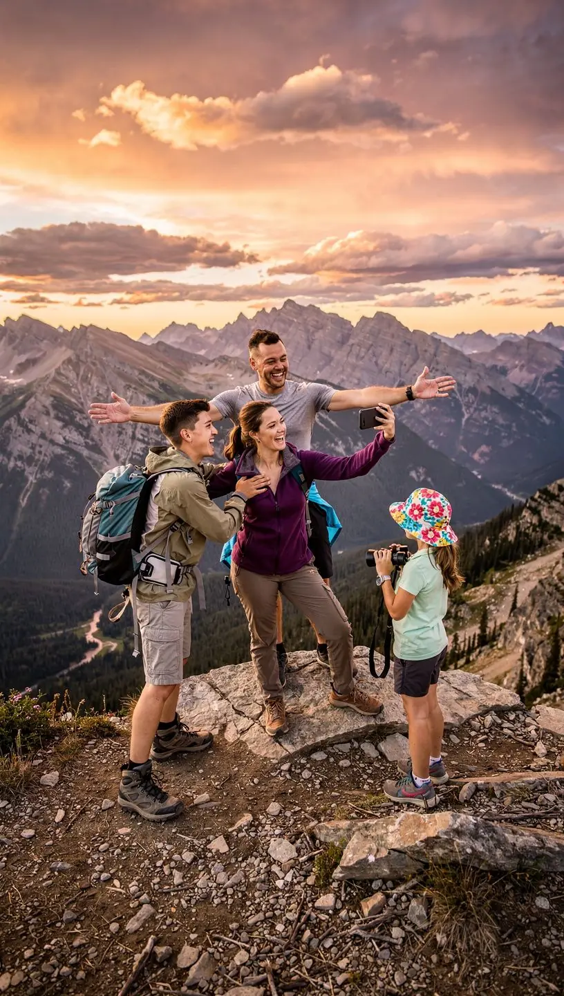 Rodzina wypoczywająca w hotelu przystosowanym dla osób z niepełnosprawnościami.