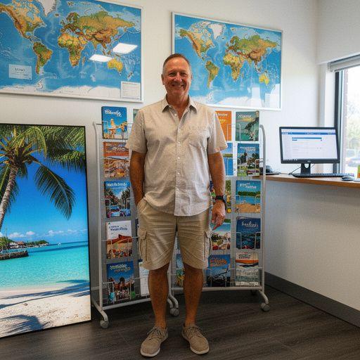 Widok na rodzinę zwiedzającą muzeum z wózkiem dziecięcym.